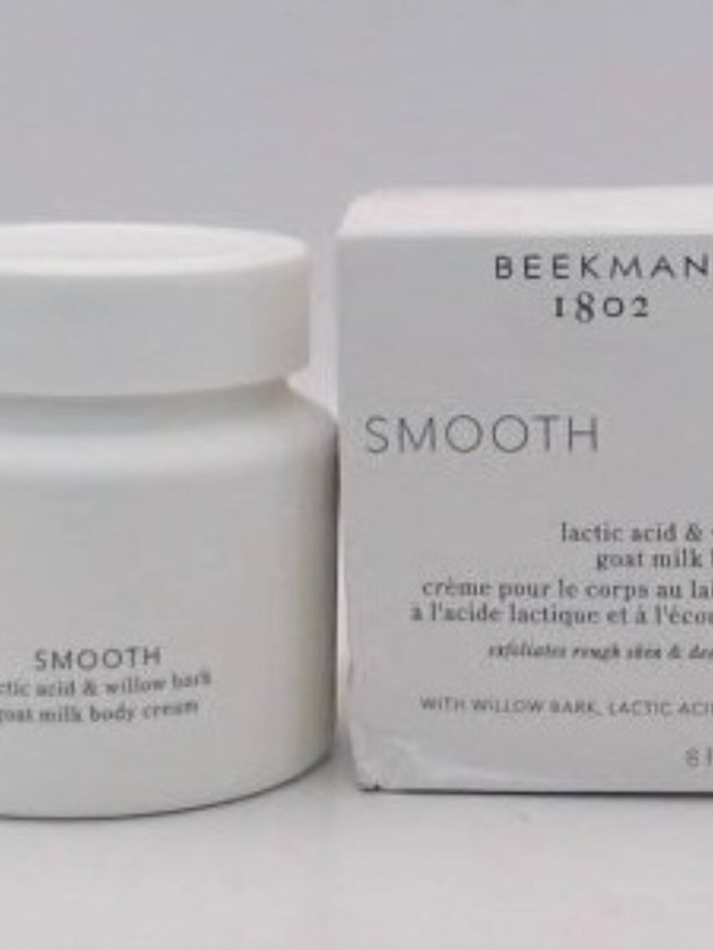 Beekman 1802 SMOOTH lactic acid & willow bark goat milk body cream 8 fl oz, BNIB - Picture 3 of 7
